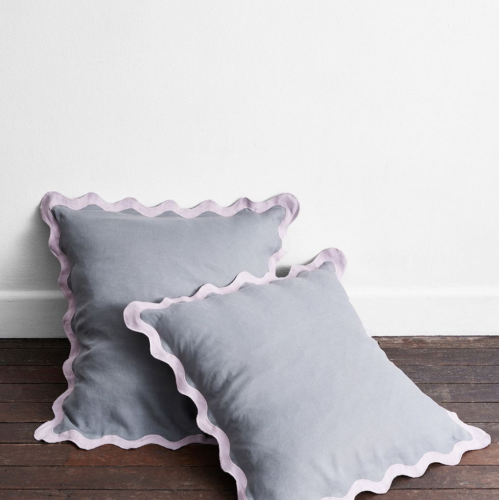 French Flax Linen Scalloped Pillowcases