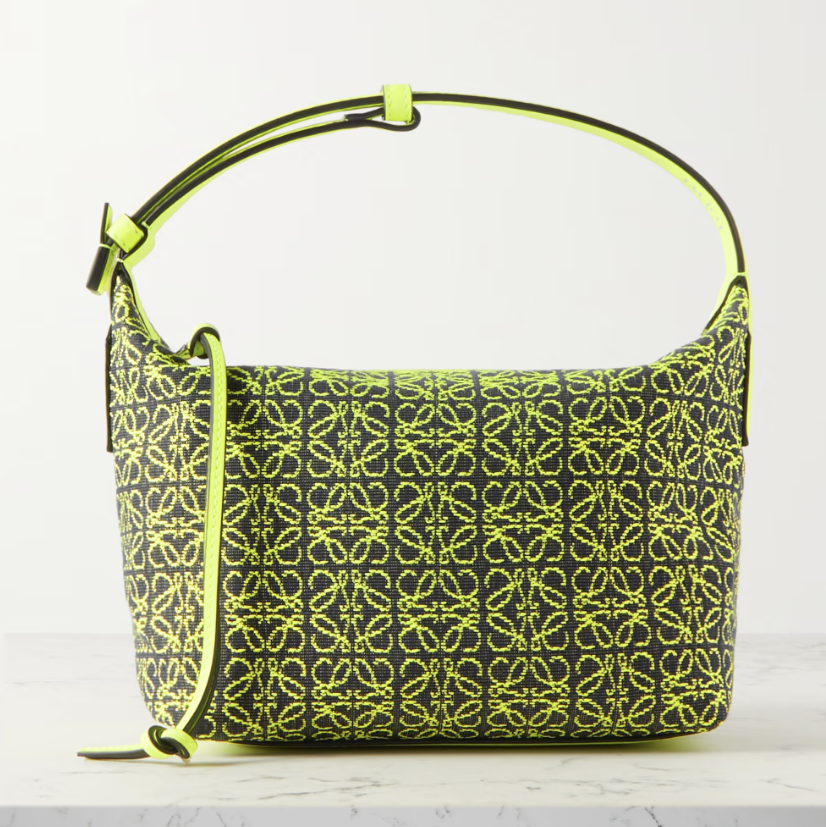 Cubi Anagram Small Leather-trimmed Logo-jacquard Tote