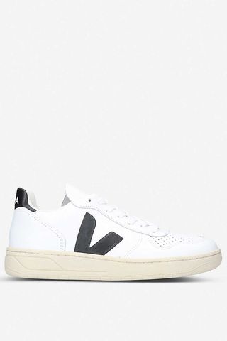V-10 extra white leather trainers