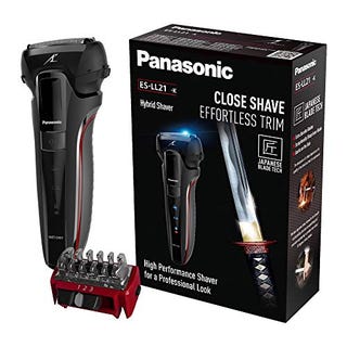 Panasonic ES-LL21 Hybrid Wet & Dry Electric 3-Blade Shaver with Trim Attachment 