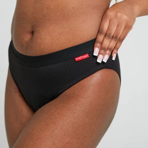 Ladies Black Bikini Briefs 100% Cotton Knicker Womens Underwear