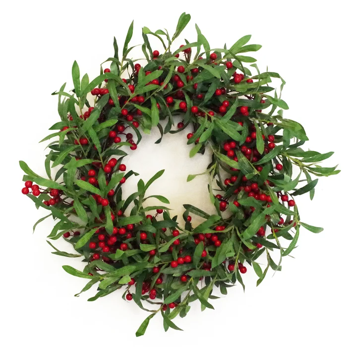Faux Mistletoe Wreath
