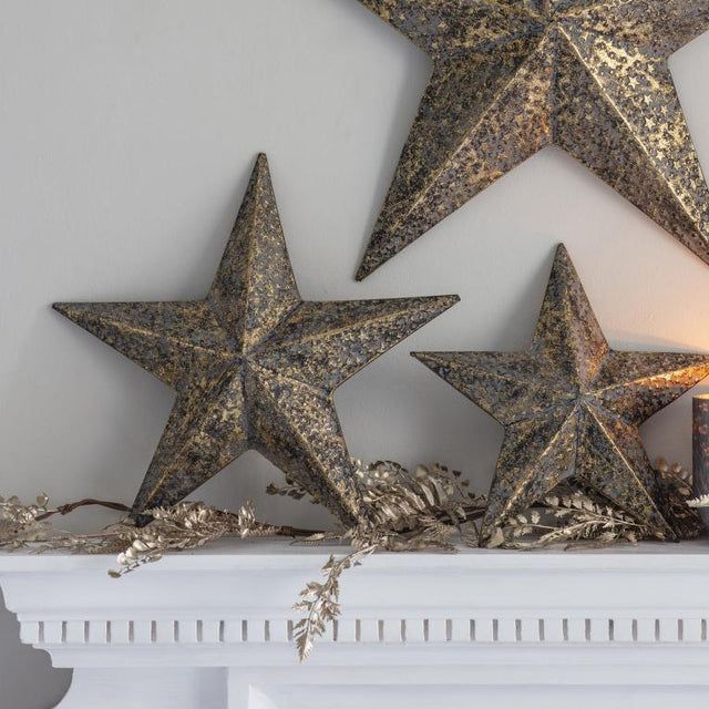 Robyn Star Christmas Decoration in Antique Gold