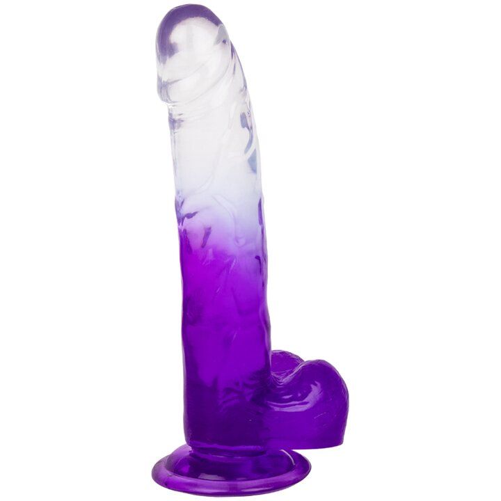 Purple Ice Realistic Suction Dildo