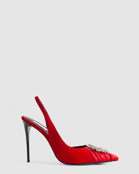 Celeste sling back embellished heels
