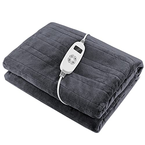 Heated Electric Blanket Throw with 10 Heat Levels - Costway