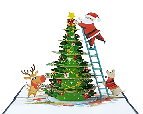 Tarjeta 3D árbol de Navidad