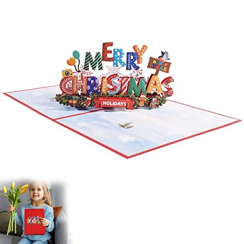 Tarjeta de Navidad 3D con juego de sobres