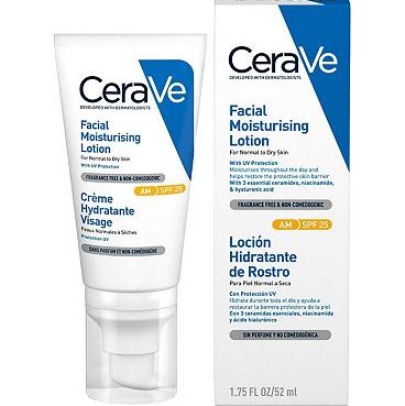 CeraVe AM Facial Moisturising Lotion SPF 50 for Normal to Dry Skin 52ml