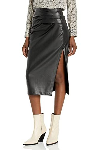 Melody Faux Leather Midi Skirt – ASTR The Label