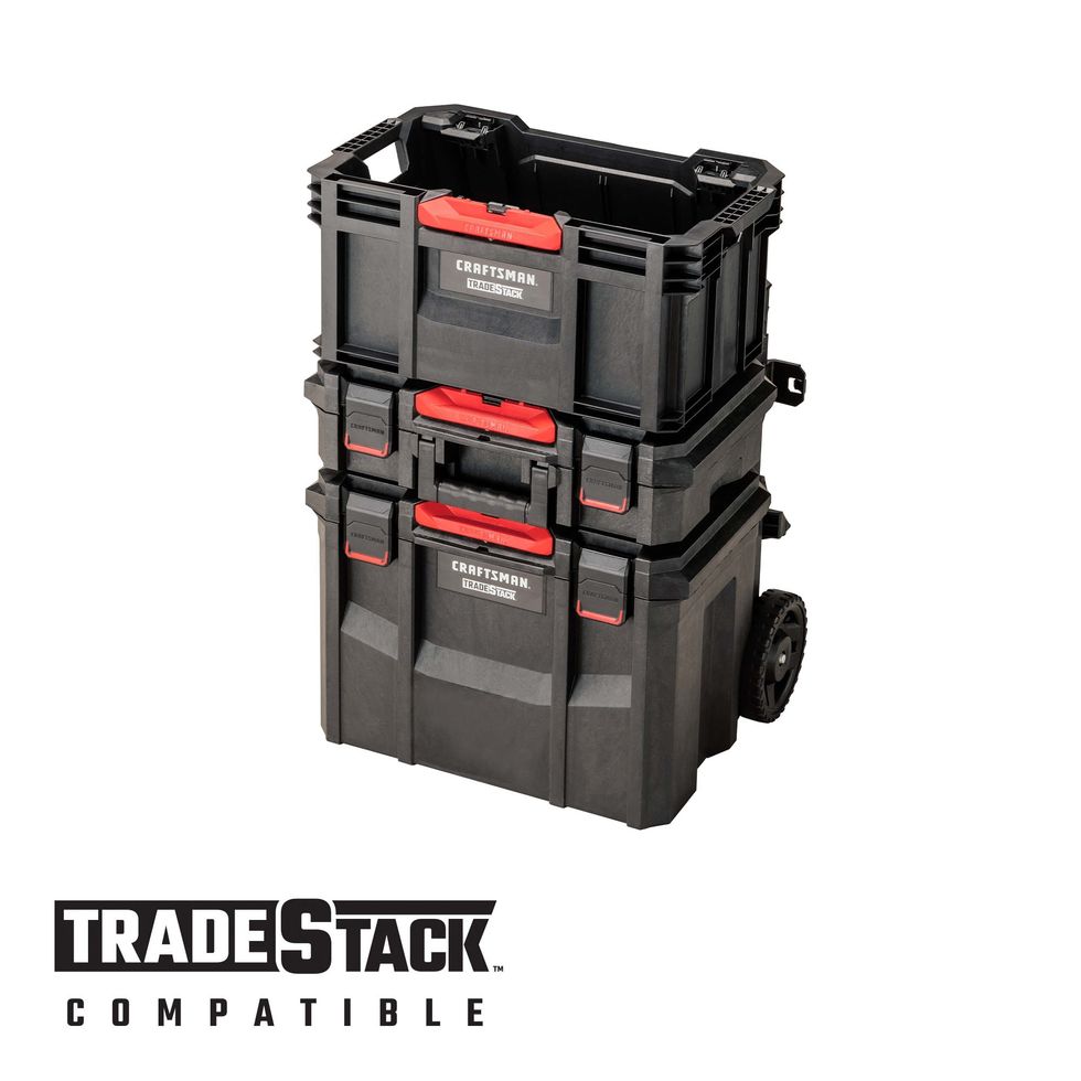 Tradestack System 22.6-in Structural Foam Wheels Lockable Tool Box
