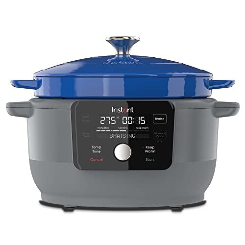 Electric Round Dutch Oven 5-in-1 Slow Cooker