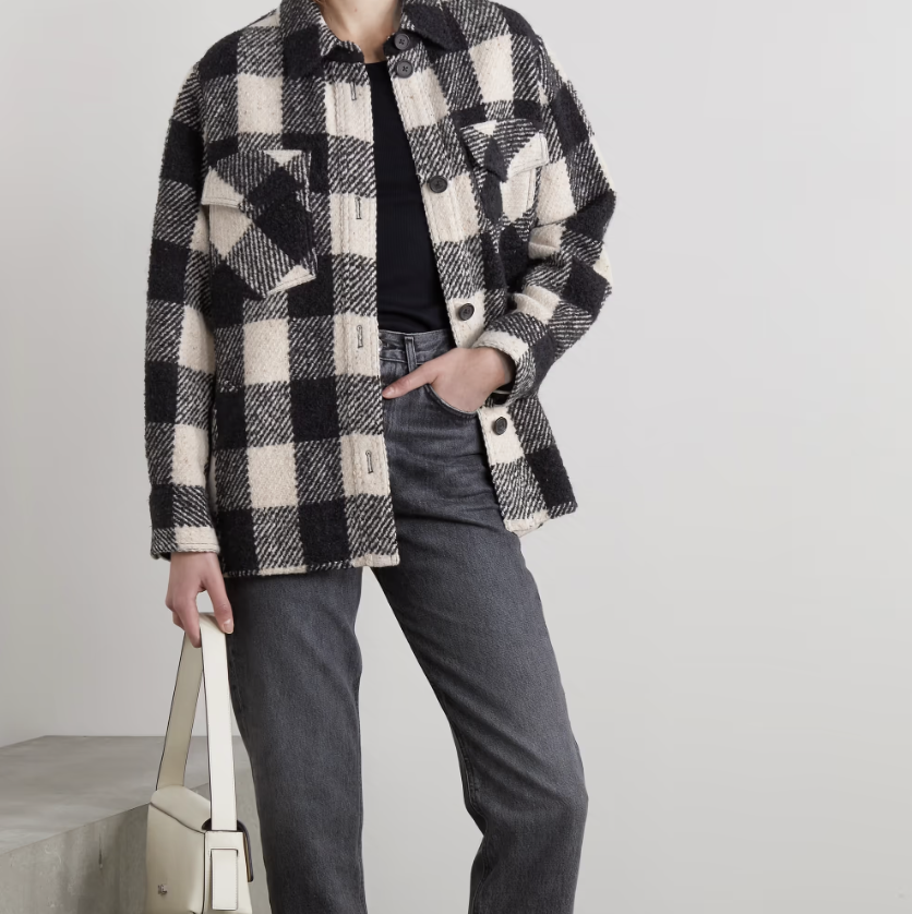 Lenore Checked Tweed Shirt Jacket