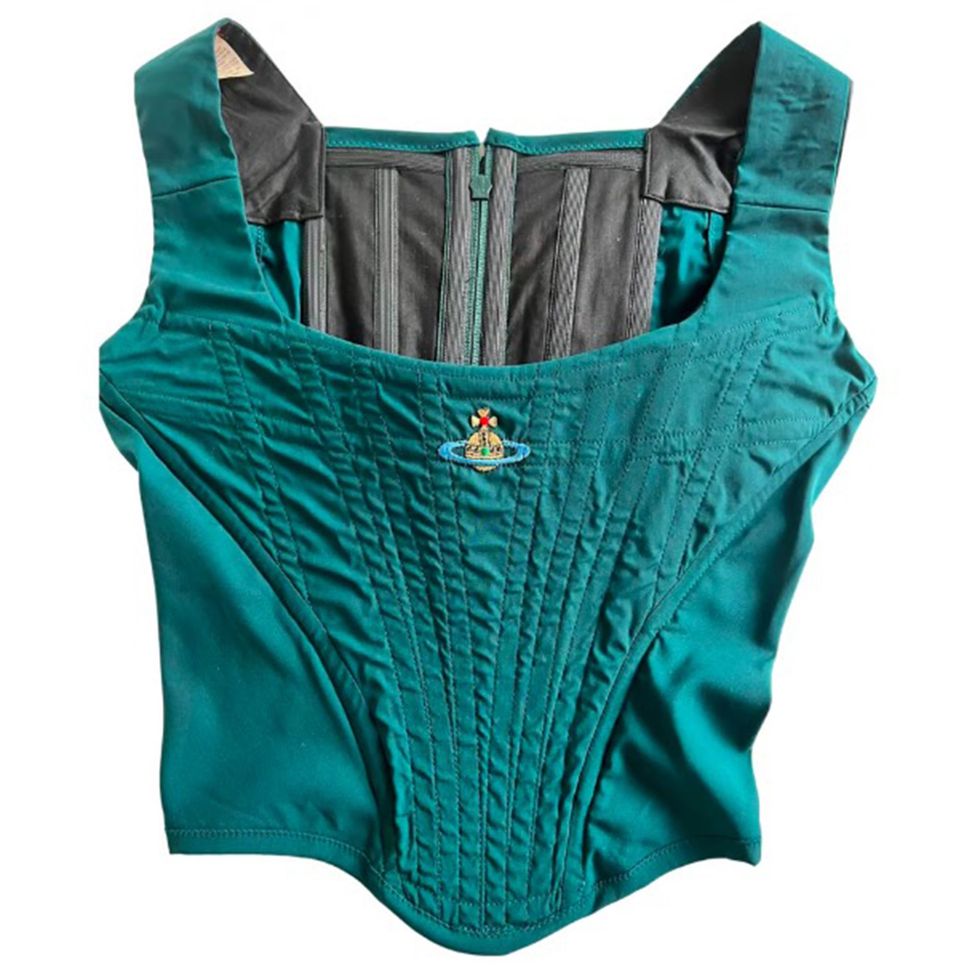 Vivienne Westwood green wool corset