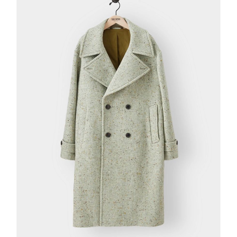 Double-breasted wool coat relaxed from Italian quality
