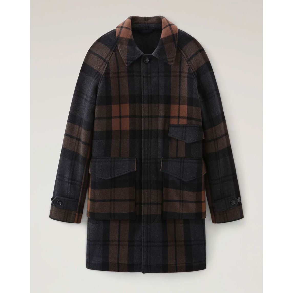 J crew oversized on sale topcoat in check tweed