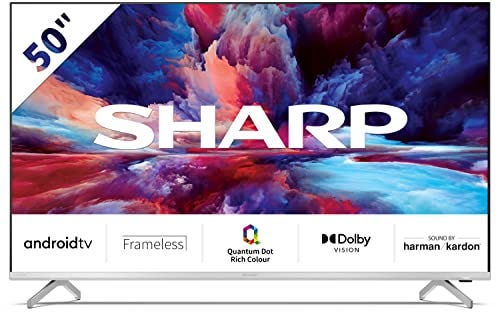 Sharp Quantum Dot 50EP6EA TV Android 11 de 50", 4K Ultra HD, 4X HDMI 2.1, 2X USB, Bluetooth, Dolby Vision y Atmos, Google Assistant, Altavoces Harman/kardon 2x10W, Negro