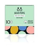 &SISTERS, Organic Cotton Pads, Heavy, 10 pack, Bleach-Free