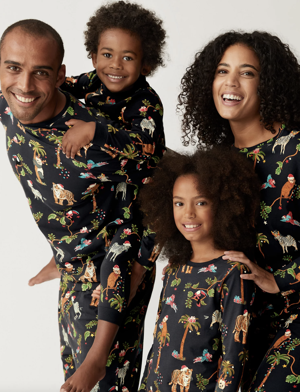Women's Animal Print Family Christmas Pyjama Set