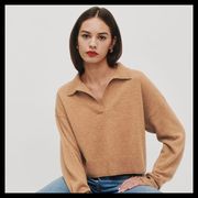 Reformation Cashmere Polo Sweater