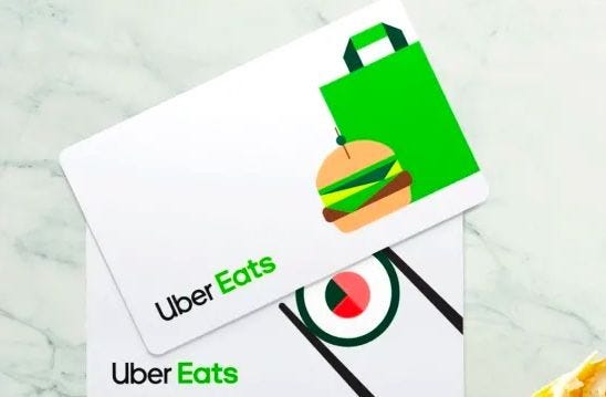 Uber Eats gift card