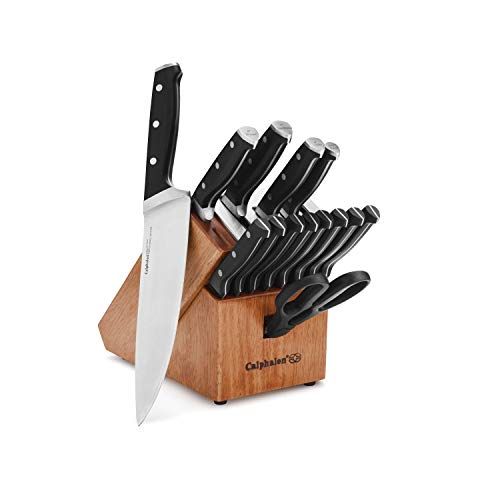 Kitchen Knife Set with Self-Sharpening Block