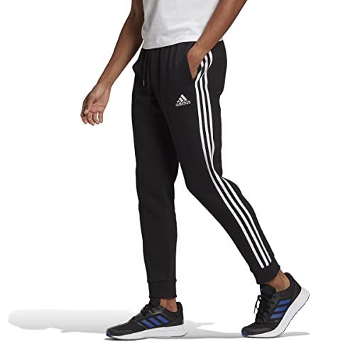 Men's Standard Essentials Fleece Tapered Cuff 3-Stripes Pants