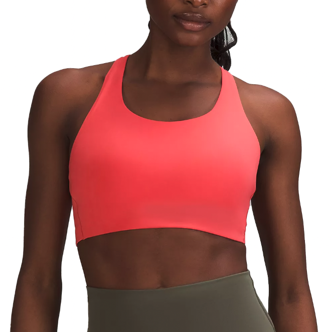 Energy bra (peek) $58 dusty mauve/rose blush  Fitness fashion, Running  clothes, Lululemon energy bra