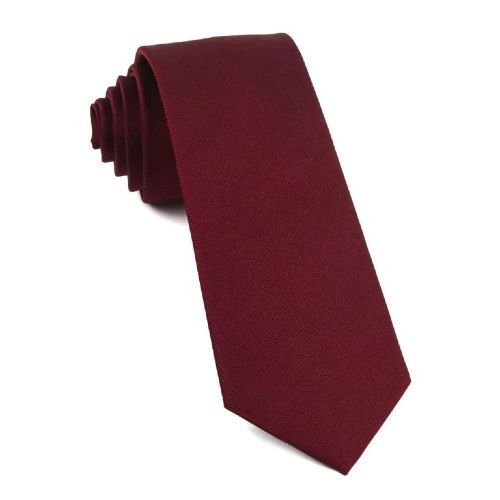 Grosgrain Solid Burgundy Tie