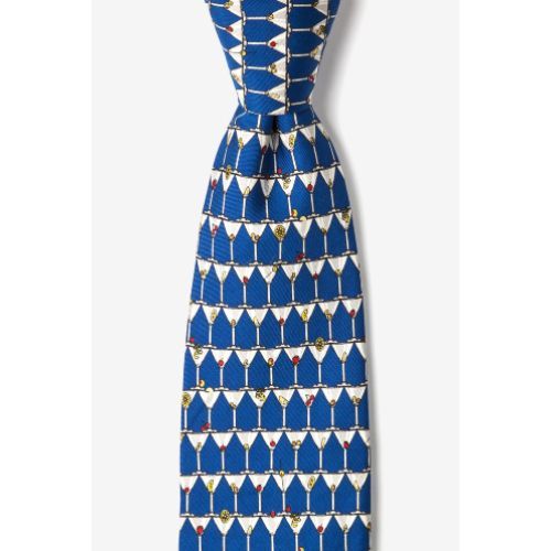 Stack of Martinis Blue Tie