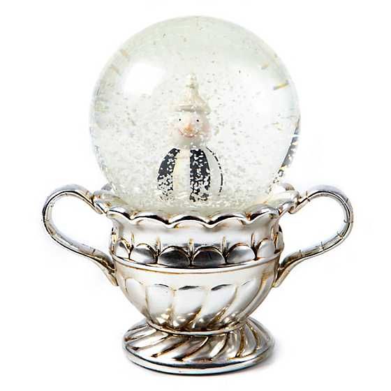 Vintage Silver Snowman Snow Globe
