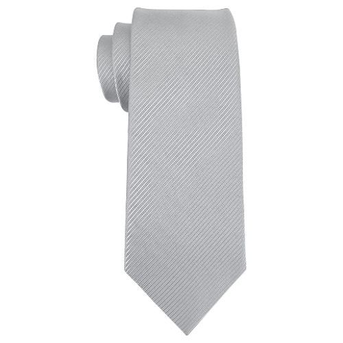Men's Plain Twill Silver/Grey Formal Tie