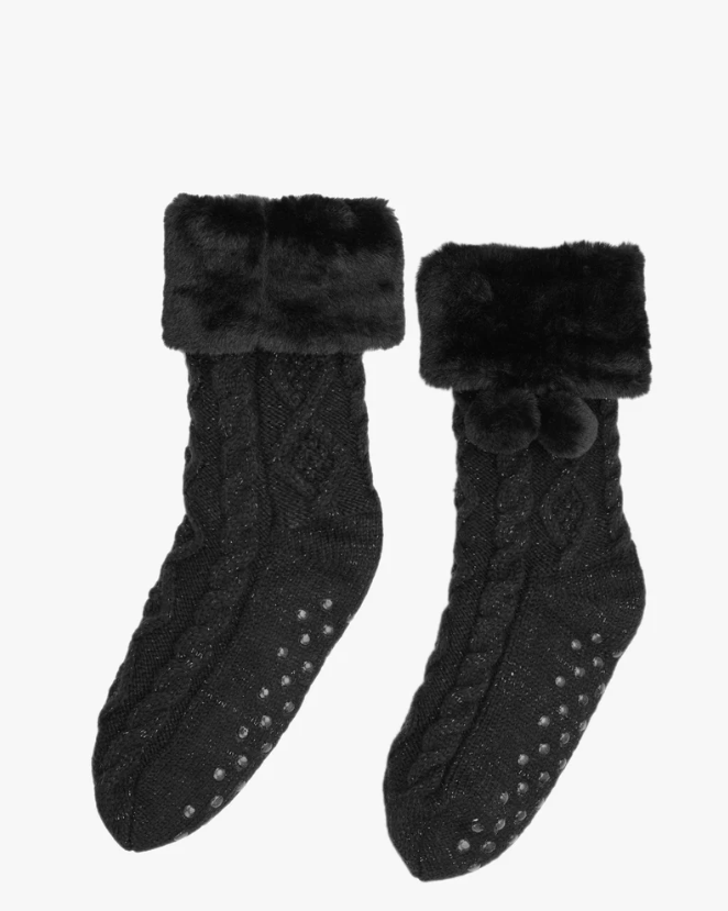 Sock Snob Ladies Low Cut Wool Non Slip Slipper Socks 4-8 UK, Accessories  and Lifestyle