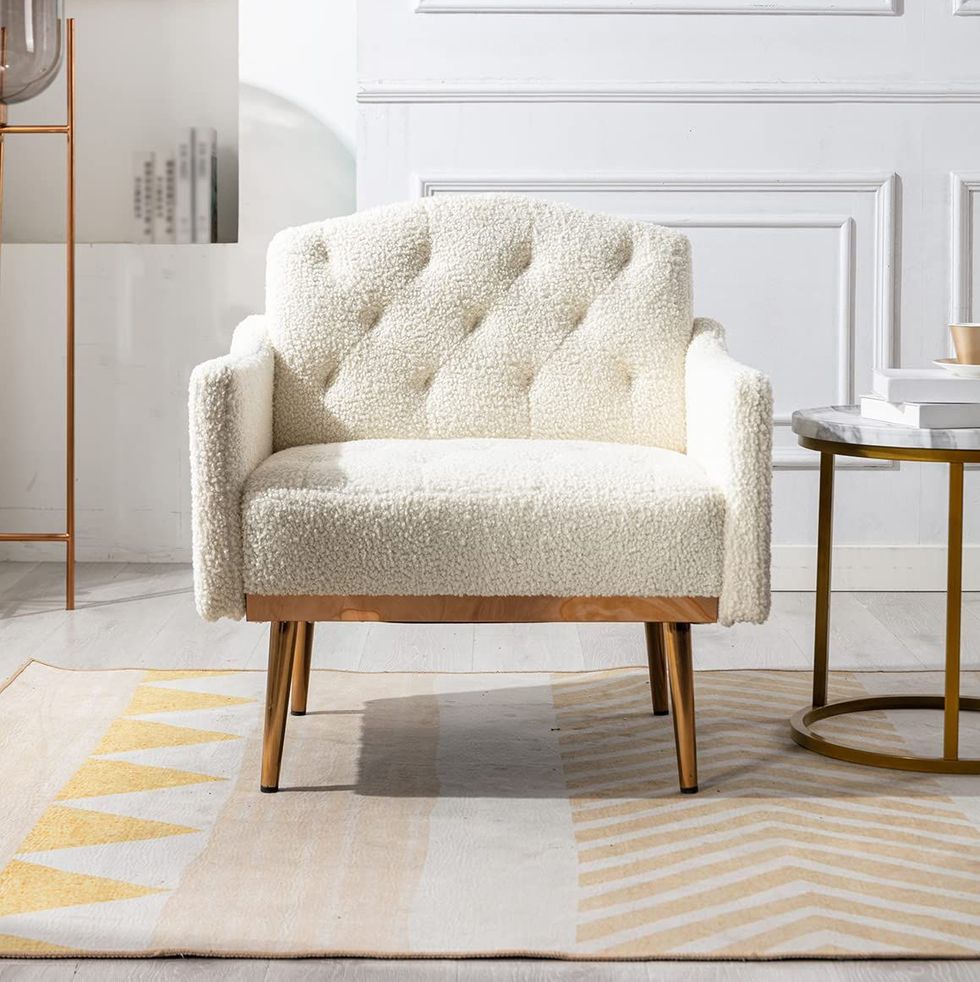 KINFFICT Upholstered Single Sofa Arm Chair 