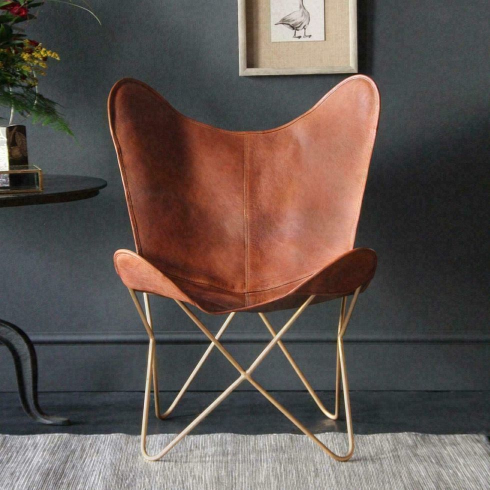 Shy Let’s Touch The Sky Leather Butterfly Chair