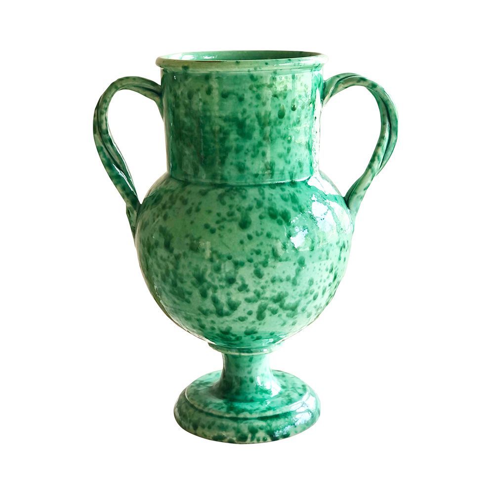 Pompeii Amphora Vase in Seafoam