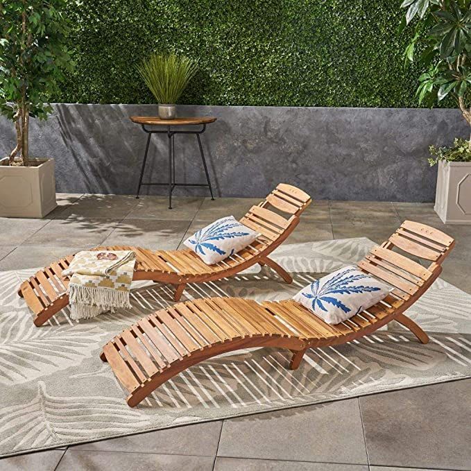 Christopher Knight Home Lahaina Outdoor Chaise, Set of 2