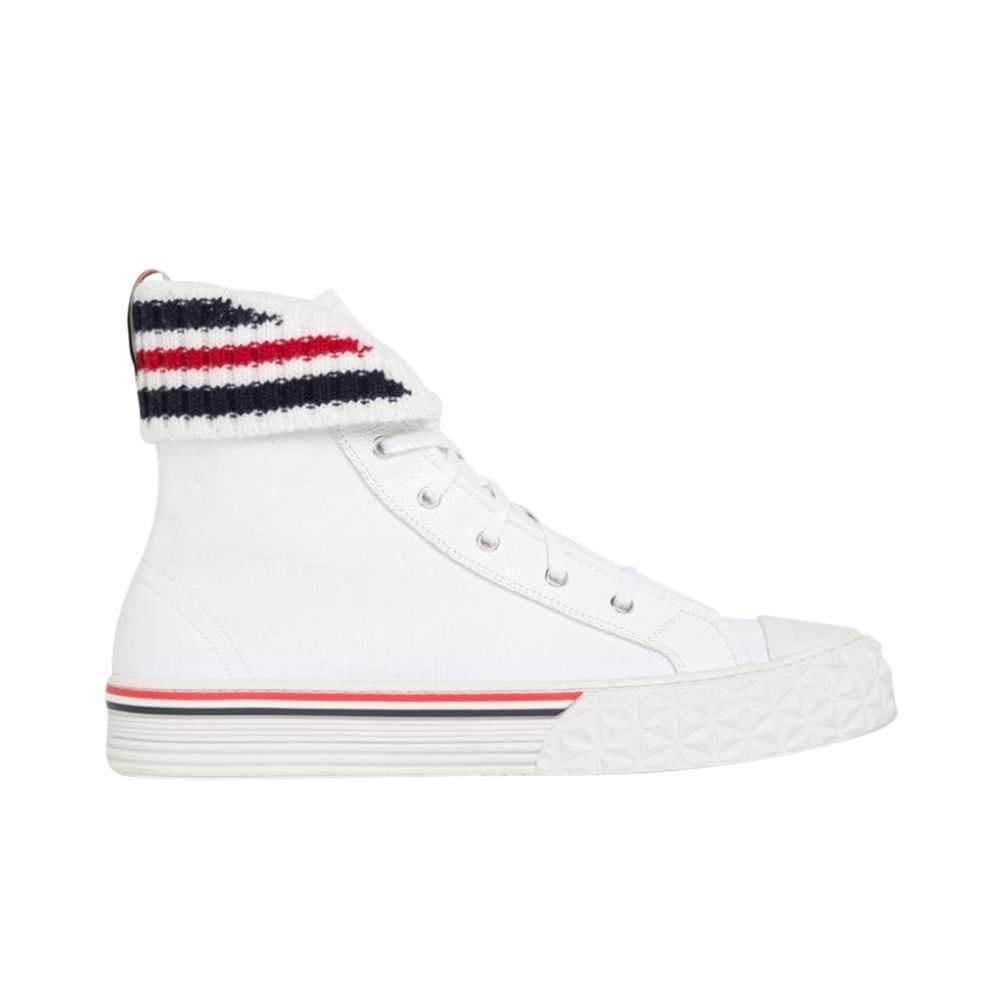 Canvas Knit Cuff Collegiate High Top