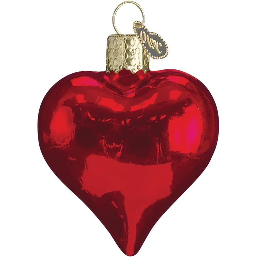 Shiny Red Heart Ornament
