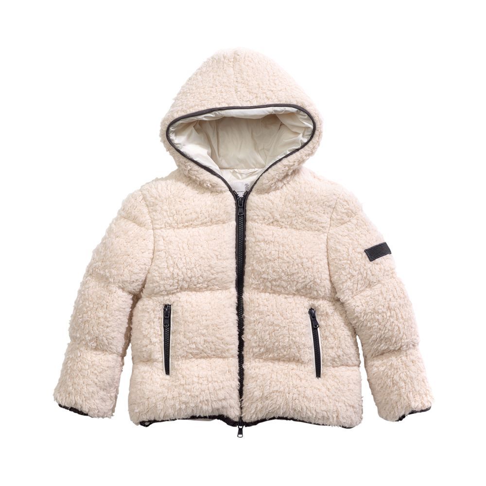 Fleecy Knit Down Jacket