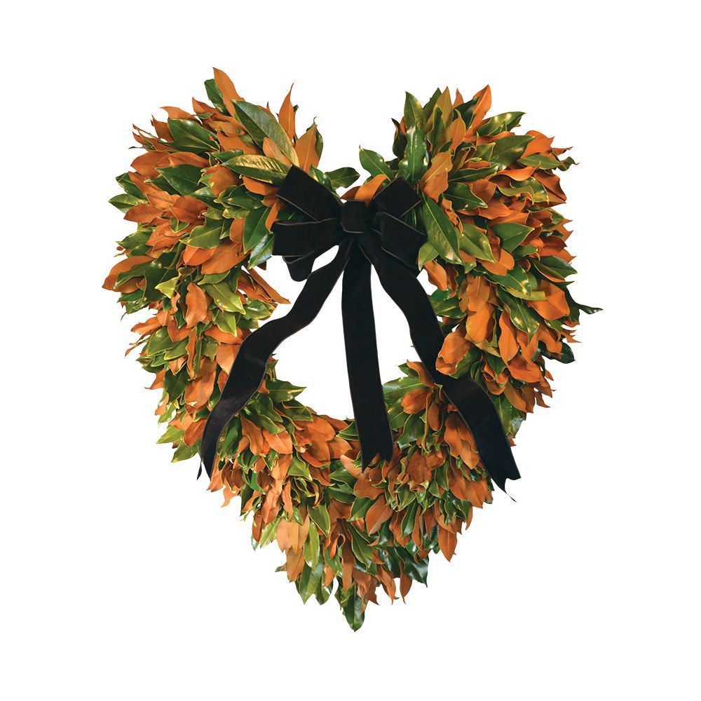 Magnolia Heart Wreath