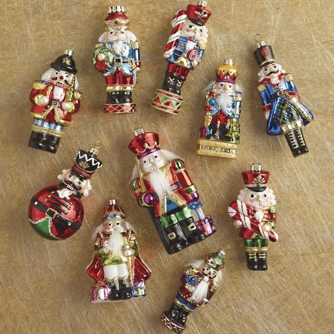 Nutcracker Ornaments, Set of 10