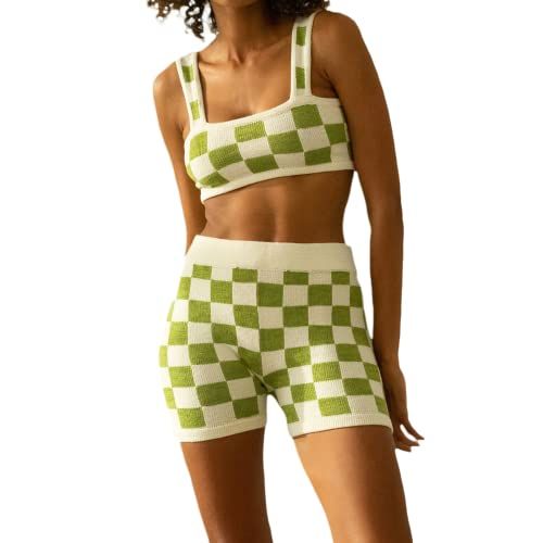 Y2K Knit Top and Shorts Set