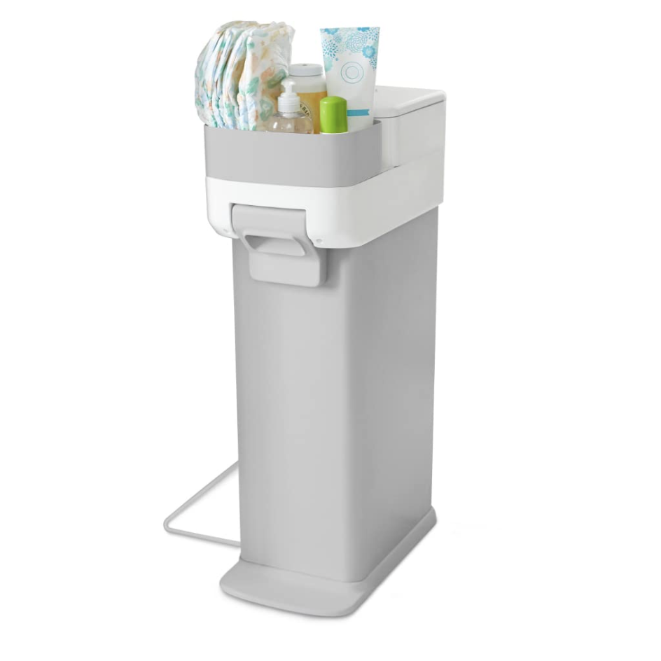 Diaper Pail With Dual Air-Lock and Universal Refill Bags