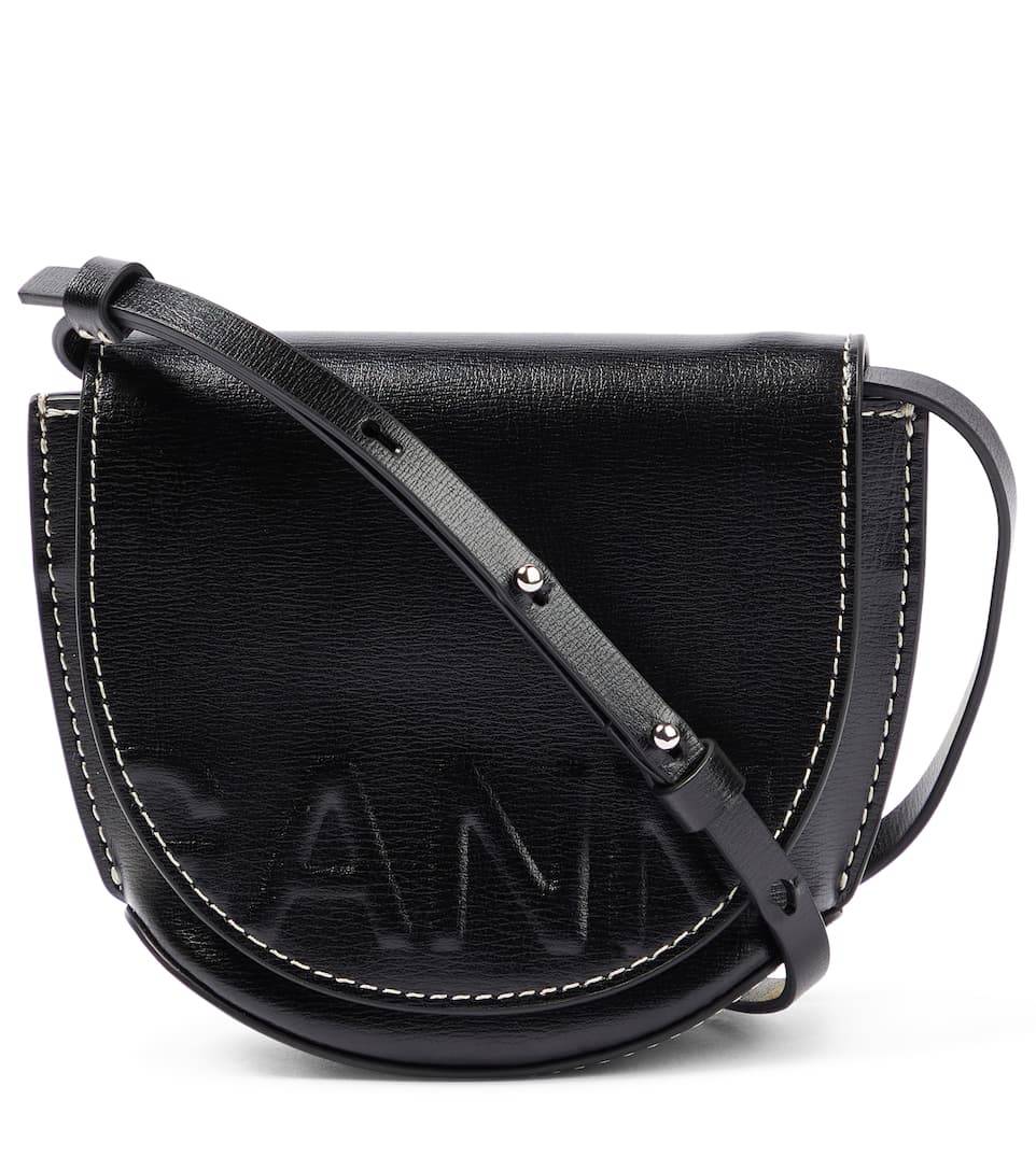 Banner Mini logo leather belt bag