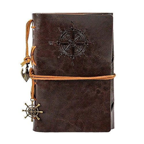 Cuaderno de viaje de cuero