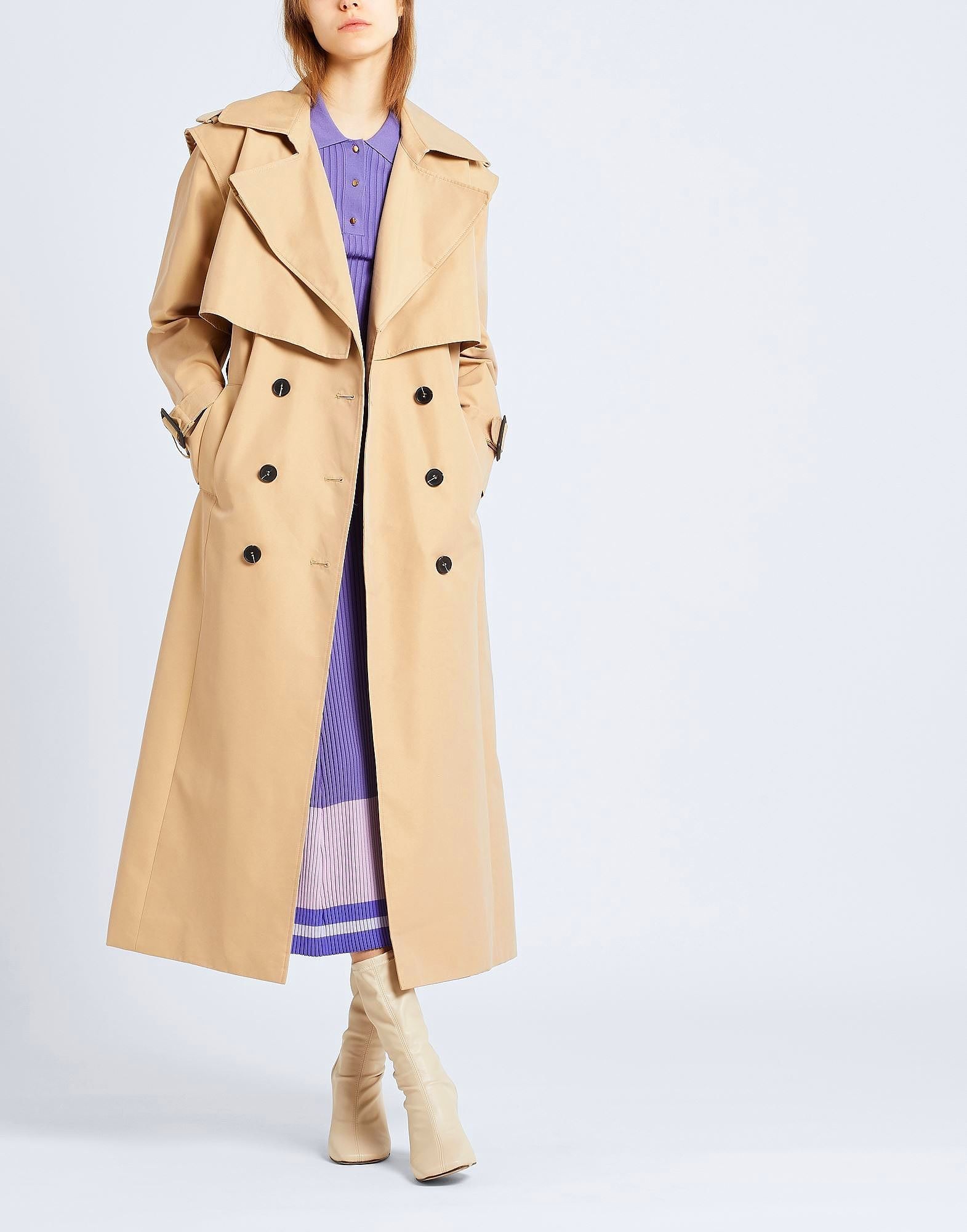 Cotton-Blend Oversized Trench