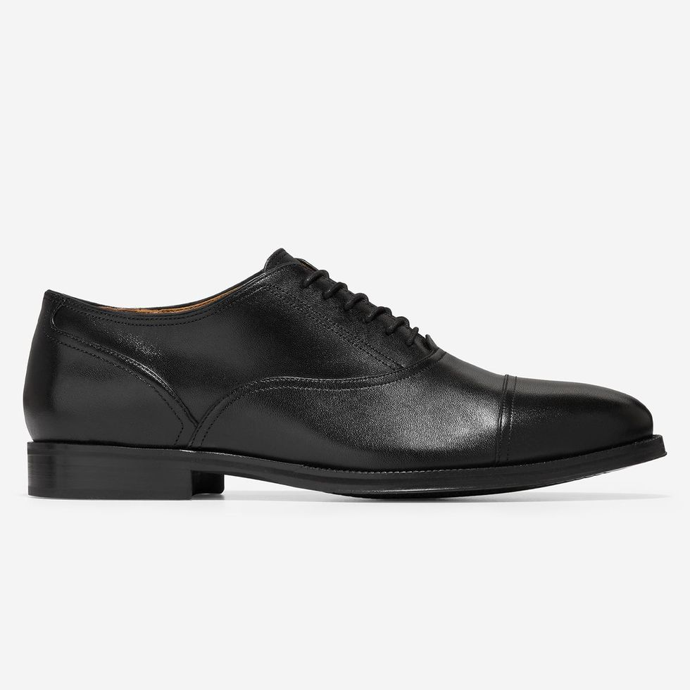 Men's Classic Black Tie Oxford Dress Shoes