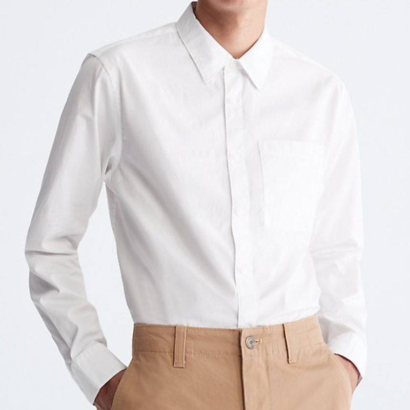 Solid Button-Down Easy Shirt