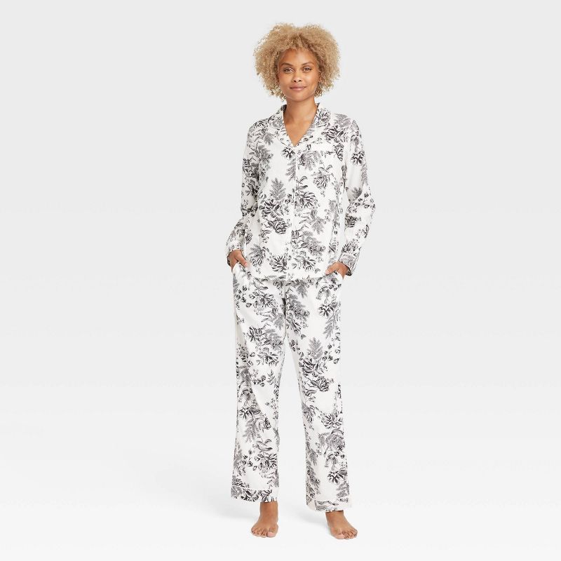 PajamaGram Drawstring Closure Women's Flannel Pajamas